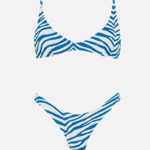 triangl blue maia zebra swimsuit